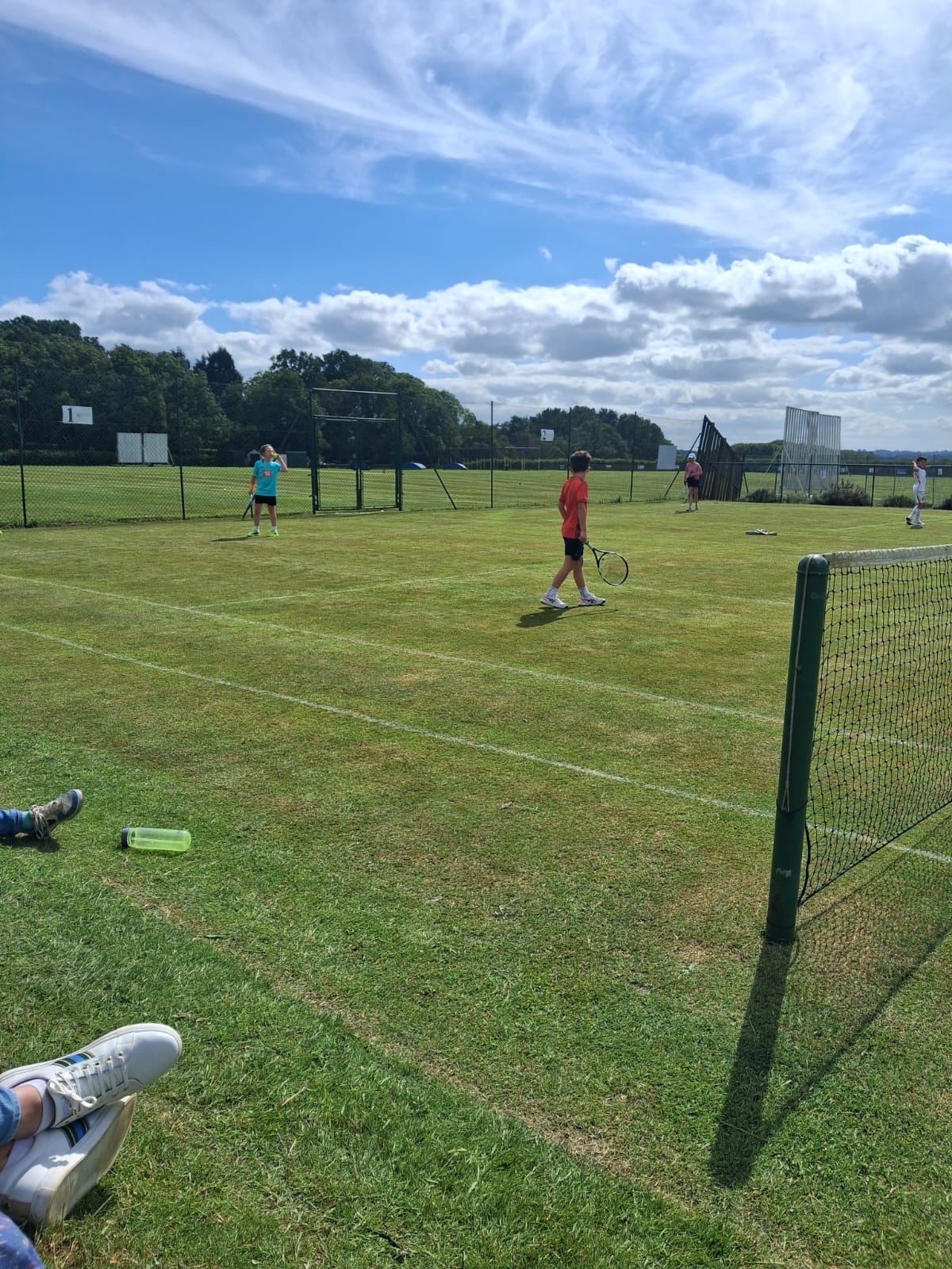 Smalley juniors on the grass courts